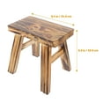 thumbnail image 4 of QUMONIN Rustic Wood Stool for Bathroom, Kitchen, or Plant Stand, 4 of 6