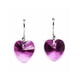 thumbnail image 4 of Aretes Zvezda Heart color Fuchsia plata .925 Zvezda ZAR-HEAR10-FUC, 4 of 4