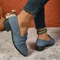 thumbnail image 5 of Dpityserensio Shoes Women Clearance Women's Solid Color Low Heel Comfortable Casual Shoes Blue 5.5(36), 5 of 9