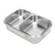 thumbnail image 5 of Lonchera, Caja De Lonchera De Acero Inoxidable De Acero Inoxidable Sellada 2 Compartimento Cuadrado Portátil 1.2L Para La Escuela Y La Oficina, 5 of 7