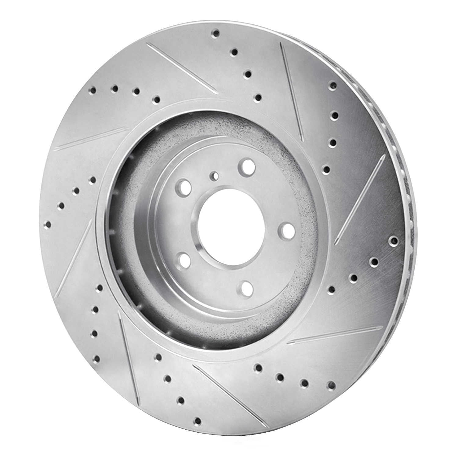 Dynamic Friction Company 631-68012L DFC Brake Rotor - Drilled And Slotted - Silver