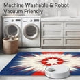 thumbnail image 5 of ODIKA 8'x10' Machine Washable Non-Slip Area Rug, Patriotic Starburst Celebration High Traffic Rug, Red, 62388, 5 of 7
