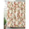 thumbnail image 2 of Pink Retro Rose Shower Curtain, Vintage Floral Bathroom Decor Curtains Set with Hooks, Waterproof Fabric Home Accessories， 72X 96 Inch Extra Long, 2 of 6
