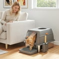 thumbnail image 2 of PawHut 80L XL Stainless Steel Cat Litter Box with Lid, Front/Top Entry, 2 of 10