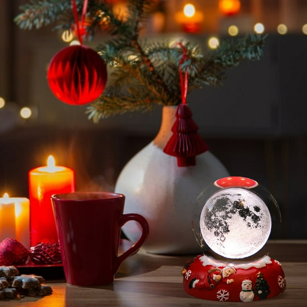 Decoraciones navideñas, adornos navideños, regalos navideños, decoraciones navideñas, luz nocturna de cristal navideña, decoración del hogar, luz ambiental, adornos de cristal novedosos, bola de crist