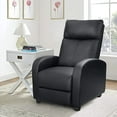 thumbnail image 3 of Lacoo Black PU Leather Single Sofa Recliner with Padded Seat and Backrest, Multi-Positions, 3 of 8