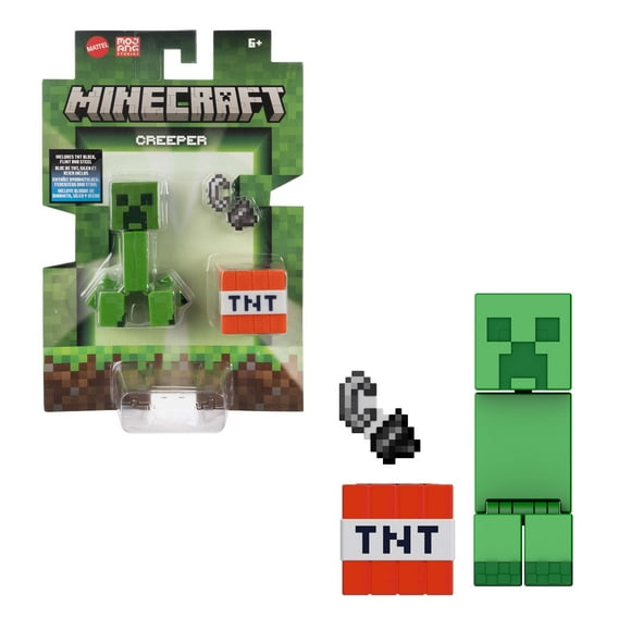 Minecraft-Action-Figures-&-Accessories-Collection,-3.25-inch-Scale-&-Pixelated-Design-(Characters-May-Vary)