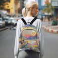thumbnail image 7 of JIALIOU Mini Backpack Purse for Women Quilted Casual Daypack Small Travel Shoulder Bag, Peacocks in Alpine Meadow, 7 of 7