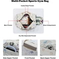 thumbnail image 3 of Pequeña bolsa de gimnasio para mujer, lindas bolsas de deporte de viaje con compartimento para zapatos y bolsillo húmedo, bolsa de llevar para el fin de semana, bolsa de gimnasio para entrenamiento de, 3 of 4