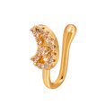 thumbnail image 1 of Anillo de nariz falsa en forma de U Diamante tachonado Mariposa Nariz Clavo Sin agujero Nariz Clip Piercing Joyería Wmkox8yi  sjalhkljlk5387, 1 of 1