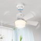 thumbnail image 4 of E27 Socket Fan Light Timing Wireless Ventilador Techo Regulable Control Remoto Y Aplicación Con Pantalla para Sala Estar, 4 of 9