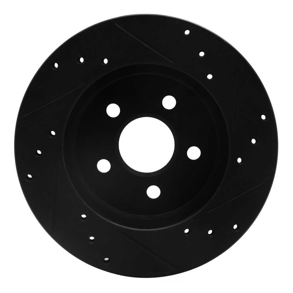 Dynamic Friction Company 633-52009L DFC Brake Rotor - Drilled And Slotted - Black