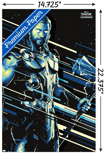 Marvel Thor: Love and Thunder - Thor Wall Poster, 14.725" x 22.375"