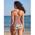thumbnail image 2 of Trajes de baño Tankini AI'MAGE para mujer, con pliegues, control de barriga, 2 unidades, 2 of 6