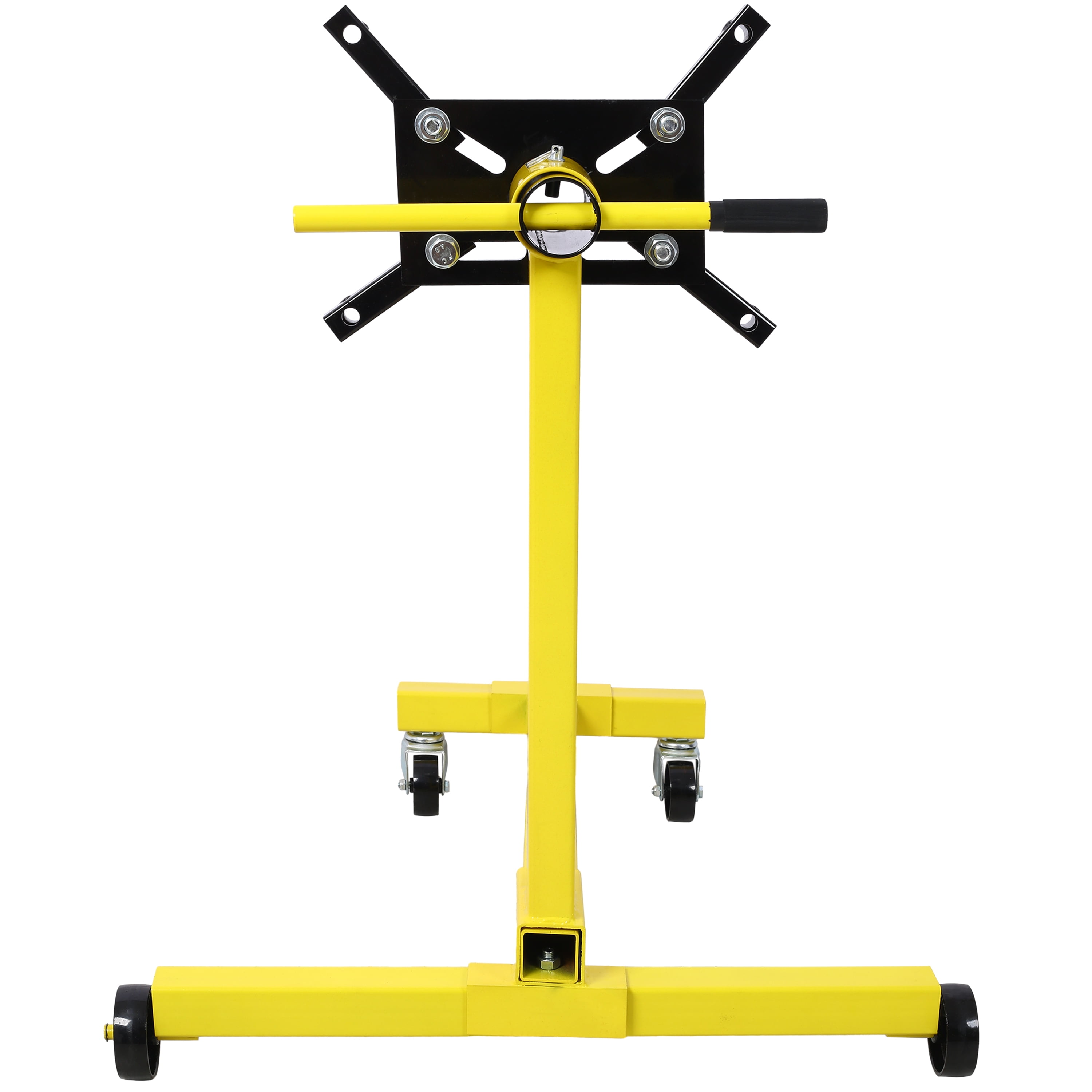 Floor Jack, Rotating Engine Stand, Coyote Engine Stand Rotating Stand with 1000-Lb Capacity, Engine Hoists & Stands Engine Test Run Stand, Yellow Car Jack,Steel Scissor Jack