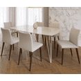 thumbnail image 2 of Moveis Silla para Comedor de Madera Tapizada con Tela Diseño Ergonómico color Blanco con Madera, 2 of 5