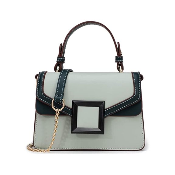Fashion simple handbag, pu shoulder crossbody bag-light green