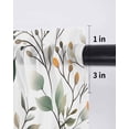 thumbnail image 6 of Green Orange Eucalyptus Curtains 45 Inch Length,Sheer Curtains for Bedroom Living Room Window Summer Watercolor Botanical Leaf Rod Pocket Drapes Kitchen Curtains Small Half Window 42"x45" 2 Panels, 6 of 6