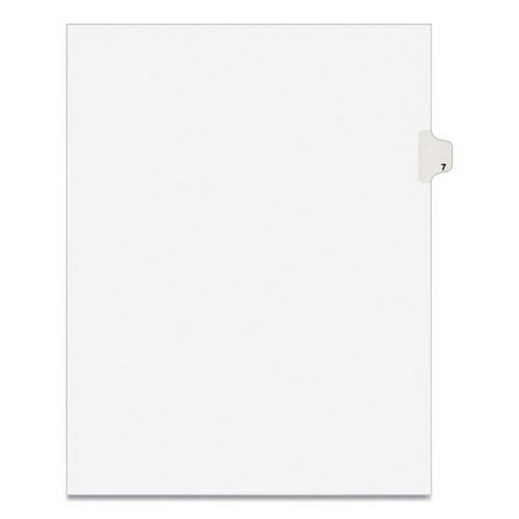 Preprinted Legal Exhibit Side Tab Index Dividers, Avery Style, 10-Tab, 7, 11 X 8.5, White, 25/pack | Bundle of 2 Packs