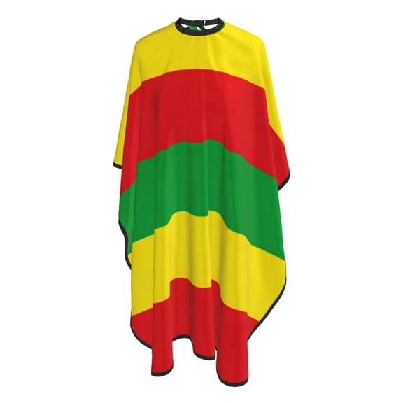 Men Women Rastafari Flag Salon Barber Cape Hairdressing Hair Cutting Capes for Hair Stylist and Home Use 55x66 inches