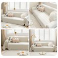 thumbnail image 3 of Lovote Water-Resistant Couch Cover Blanket Ultra Large Sofa Blanket Strong & Sturdy Sofa Cover for Furniture Protect Machine Washable Farmhouse Style Blanket Sofa Home Decor (White, 91'' x 134''), 3 of 6