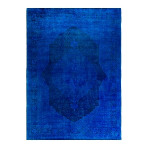 Fine Vibrance One-of-a-Kind Hand-Knotted Area Rug - Blue, 9' 1" x 12' 6"