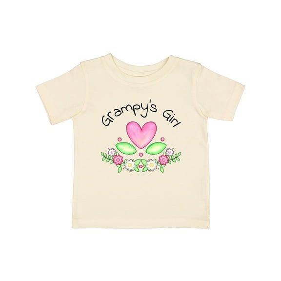 Inktastic Grampy's Girl Heart Flowers Girls Baby T-Shirt