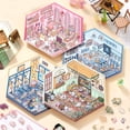 thumbnail image 6 of tasrioml 4 Sets 3D Scene Stickers Reusable Adjustable DIY Cat Cafe House Stickers Stress Relief Entertainment Decals, 6 of 7