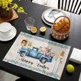 thumbnail image 3 of Happy Easter Placemats Set of 6, Spring Truck Bunny Butterfly Blue Plaid Placemats for Dining Table, Place Mats for Kitchen Tabletop, Waterproof Wipeable Dining Table Mats Set, 3 of 9