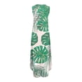 thumbnail image 5 of SMihono Robe Maxi Bohème d'Été pour Femmes Grande Taille Robe Longue Imprimée Sans Manches Col Rond Robe de Plage Robe d'Été, 5 of 5