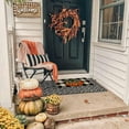 thumbnail image 2 of Fall Door Mat, 17x29 Inch Pumpkin Buffalo Plaid Bowknot Door Mats Decorative Thanksgiving Farmhouse Home Floor Rug, Indooor & Outdoor Entrance Decor (Plaid) GK078, 2 of 5