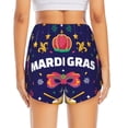 thumbnail image 3 of Picia Happy Mardi Gras Pattern Women's 2 in 1 Athletic Running Shorts High Waisted Workout Casual Gym Sweat Shorts with Comfy Liner Zipper Pockets-Small, 3 of 9
