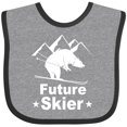 thumbnail image 3 of Inktastic Future Skier Funny Skiing Bear Boys or Girls Baby Bib, 3 of 4