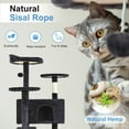 thumbnail image 5 of VibrantEcho Cat Tree 54in Cat Tower Multi-Level Durable Cat Scratching Post & Cozy Fun Cat Jumping Platform Space Saving Cat Condo Pet Play House for Indoor Cats,Dark Gray, 5 of 14