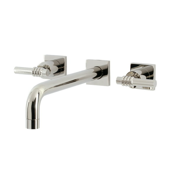 Kingston Brass KS6026ML Milano Two-Handle Wall Mount Roman Tub Faucet, Polished Nickel