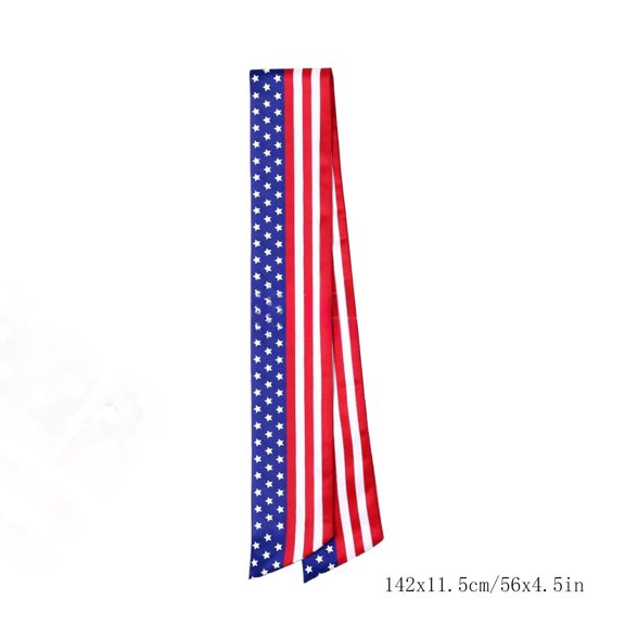 Patriotic Wreath Sash for Front Door Wreath Satin Sash for Embroidery Garland Ribbon Accessories Xmas Party Yard Doorway Indoor Outdoor Wall