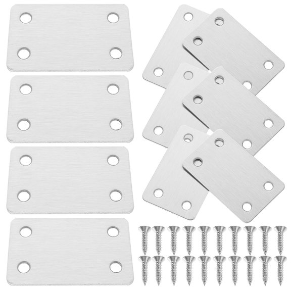 20 Pcs Fixed Code Layer Board Metal Mounting Plate Straight Bracket Flat Bracket Brackets for Braces Metal Bracket