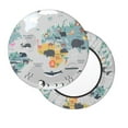 thumbnail image 2 of Kll The World Map With Cartoon Animals Round Bar Chair Cushion Cover 14 Inch,Bar Stool Protector With Elastic, Soft Washable, 2 of 7