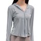 thumbnail image 2 of Chaqueta de protección solar con visera de goma negra para mujer, transpirable, con capucha de seda helada y protección UV para exteriores en verano., 2 of 2