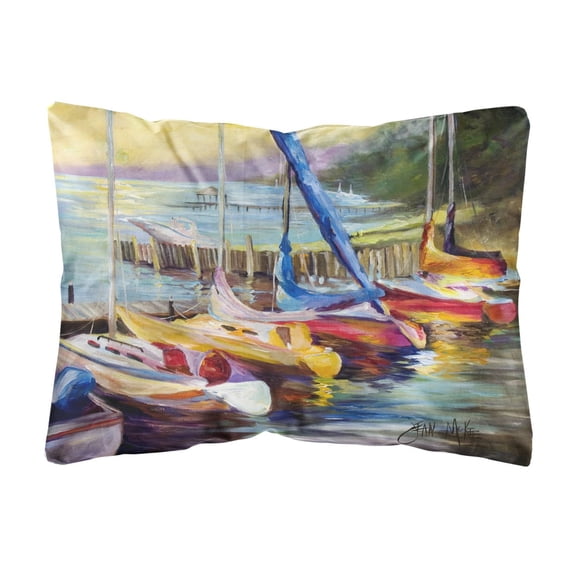 Carolines Treasures JMK1036PW1216 Sailboats at sunset Canvas Fabric Decorative Pillow  12H x16W multicolor