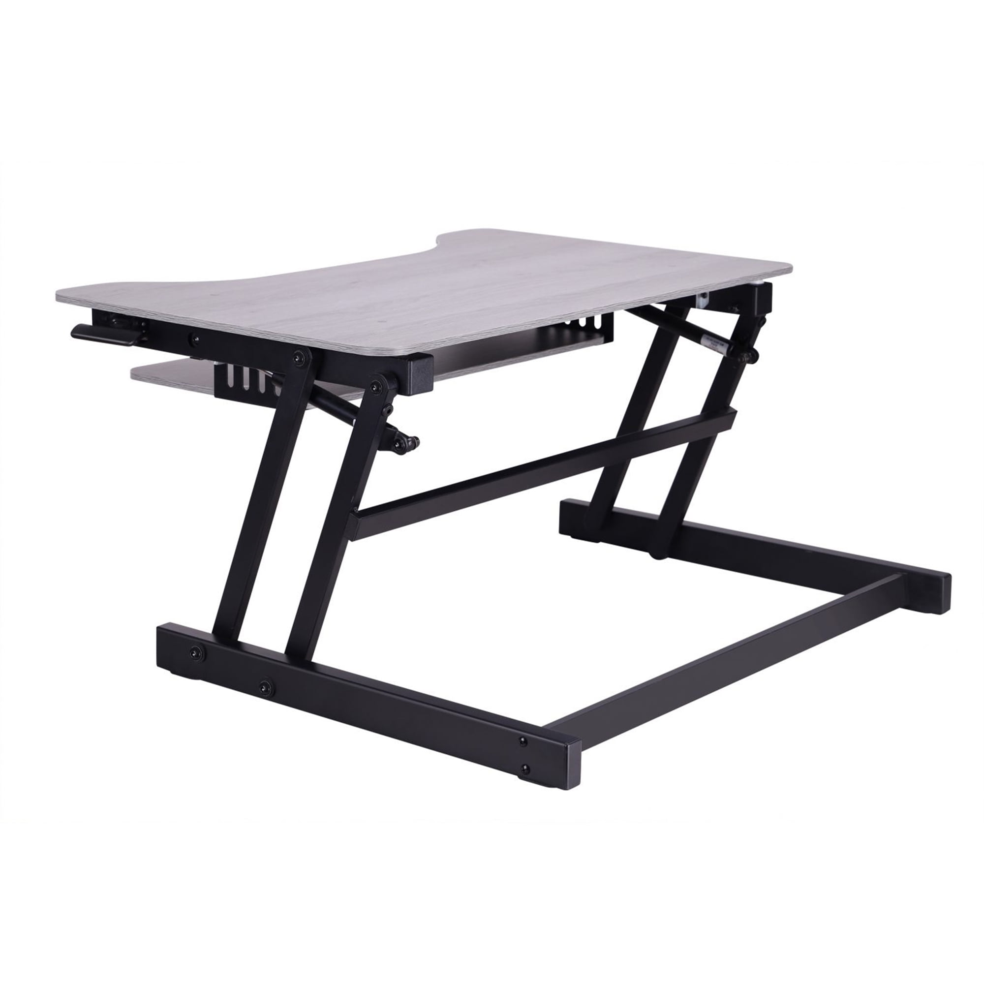 Rocelco Adjustable Standing Desk Converter with Retractable Keyboard Tray