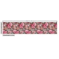 thumbnail image 3 of Ambesonne Floral Fabric by the Yard Upholstery, Flowers Monochrome Leaves, 3 Yards, Raspberry and Dark Green, 3 of 5