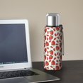thumbnail image 5 of 20 Oz White Strawberry Plants Fruit Coffee Tumbler Double Wall Insulated Stainless Steel Water Bottle | Metal Reusable Thermoses Flask with Cup Cap | Leak & Sweat Proof with Anti-Dust Lid, 5 of 7