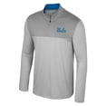 thumbnail image 2 of Men's Colosseum Gray UCLA Bruins Tuck Quarter-Zip Top, 2 of 3