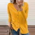 thumbnail image 6 of VUPSGEZ Women's Solid Color Button Sweater Cardigan With Cardigan Jacket, 6 of 8