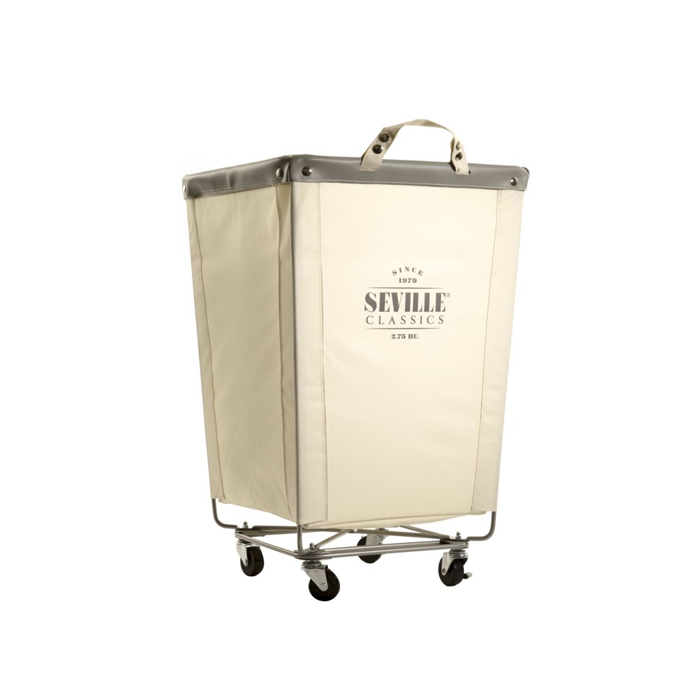 Commercial HeavyDuty Canvas Laundry Hamper with Wheels by Seville