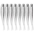 thumbnail image 1 of 8PCS Señuelo de pesca suave de silicona ecológica avanzada Super simulación Peces negros pequeños Cebo artificial para agua dulce Agua de mar en general, 1 of 8