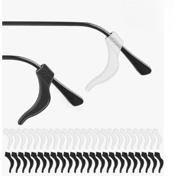 24 Pairs eye glasses ear grippers Anti-slip Holder, Silicone Ear Hook, glasses ear grip Sleeve Retainer for Sports Glasses, Sunglasses Reading Glasses