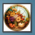 thumbnail image 1 of Cuadros Decorativos Diamante pintura 5D DIY taladro redondo completo calabaza girasol Kit decoración del hogar Wdftyju embutido en tela, 1 of 7