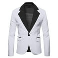 thumbnail image 5 of oqasdz Mens Suit Jacket Tailored Collar Slim Fit Comfortable for Business Party Wedding Evening Casual Stylish Coat Top,Size M, 5 of 6